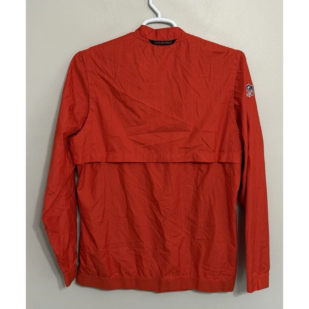 Nike Men's Medium Cleveland Browns On Field Orange 1/4 Zip Pullover Windbreaker